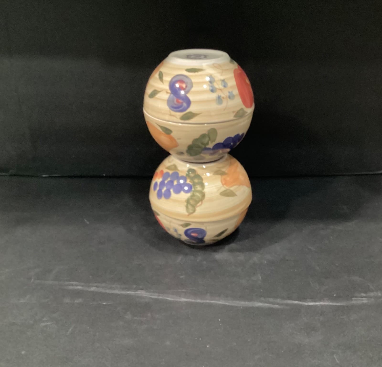 Vintage Alco International Cereal Bowls 6” Fruit Hand Painted Ceramic Set of 4 - Thumbnail 8