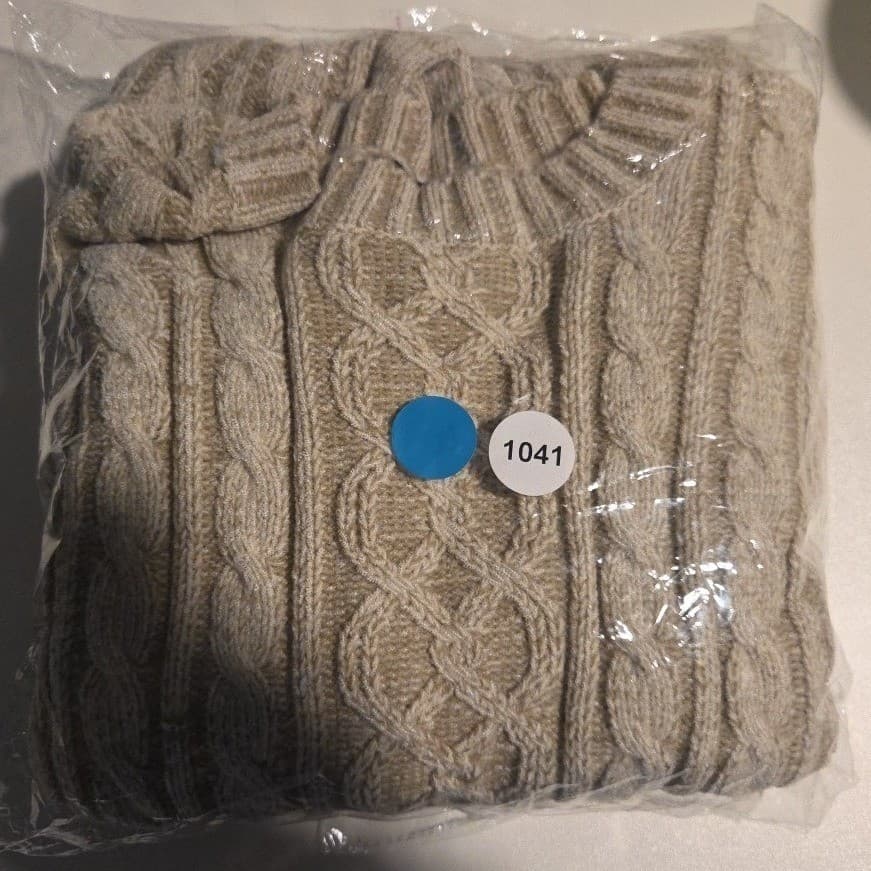 TAG Sport Tan Chenille Cable Knit Crewneck, Men's Large Sweater, RN 25652 - Thumbnail 7