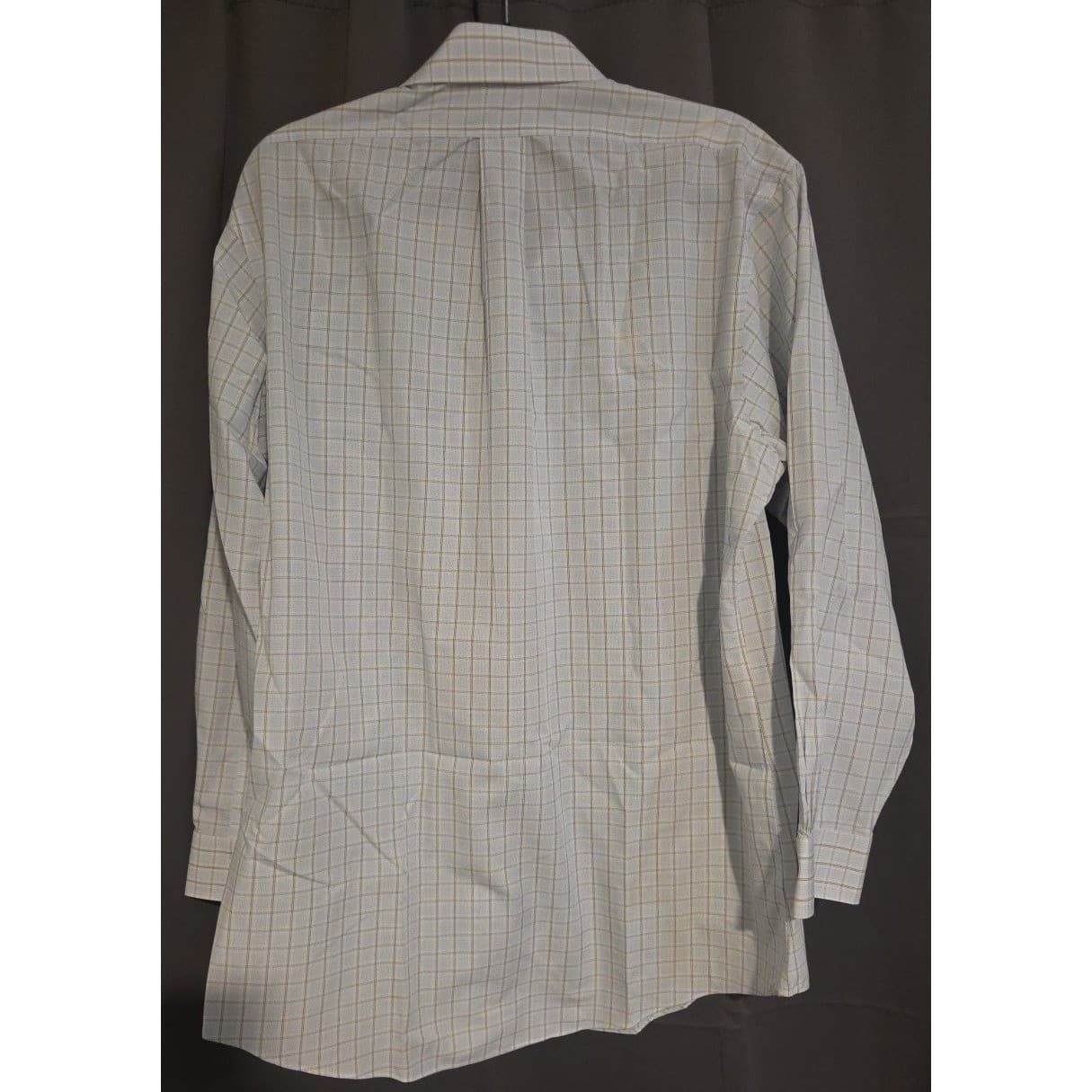 Brooks Brothers Regent Non-Iron Supima Cotton Shirt Blue Tan Check Men's 16.5 33 - Thumbnail 4