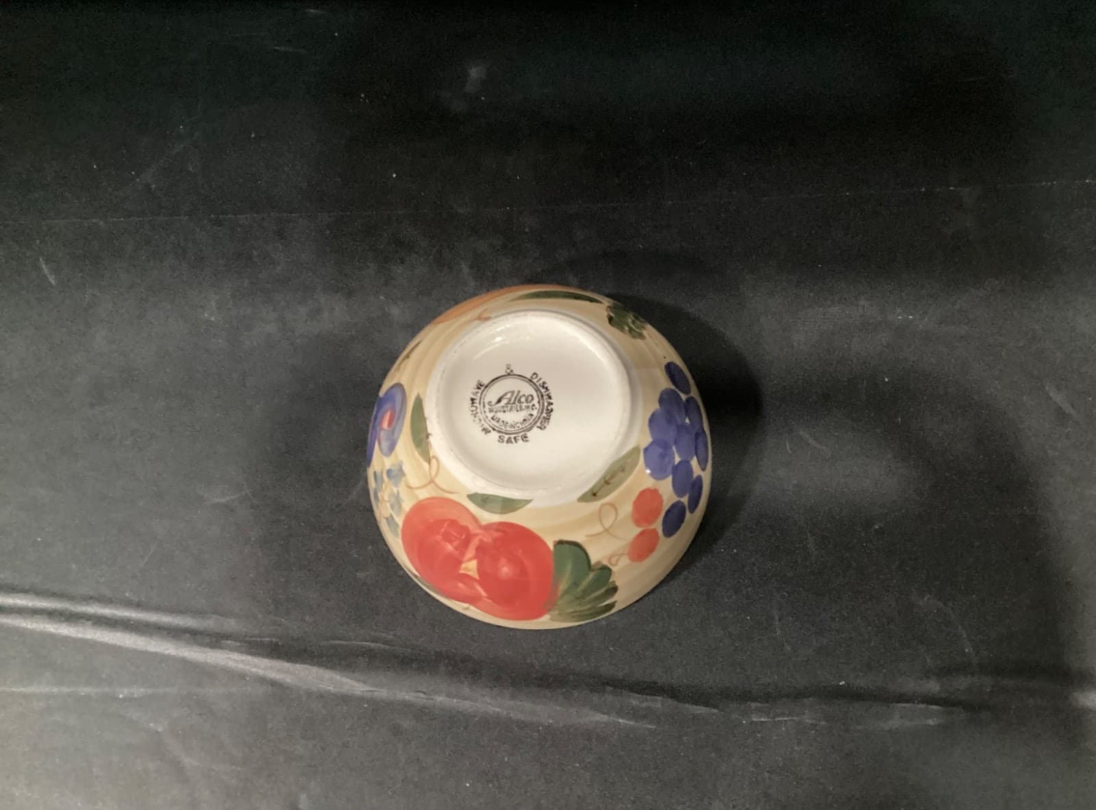 Vintage Alco International Cereal Bowls 6” Fruit Hand Painted Ceramic Set of 4 - Thumbnail 5