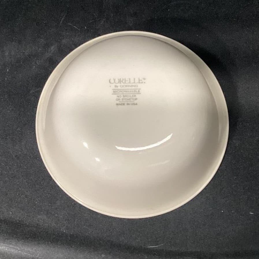 Corelle Corning ENGLISH BREAKFAST Blue & Pink Bands 4 Soup Cereal Bowls - Thumbnail 3