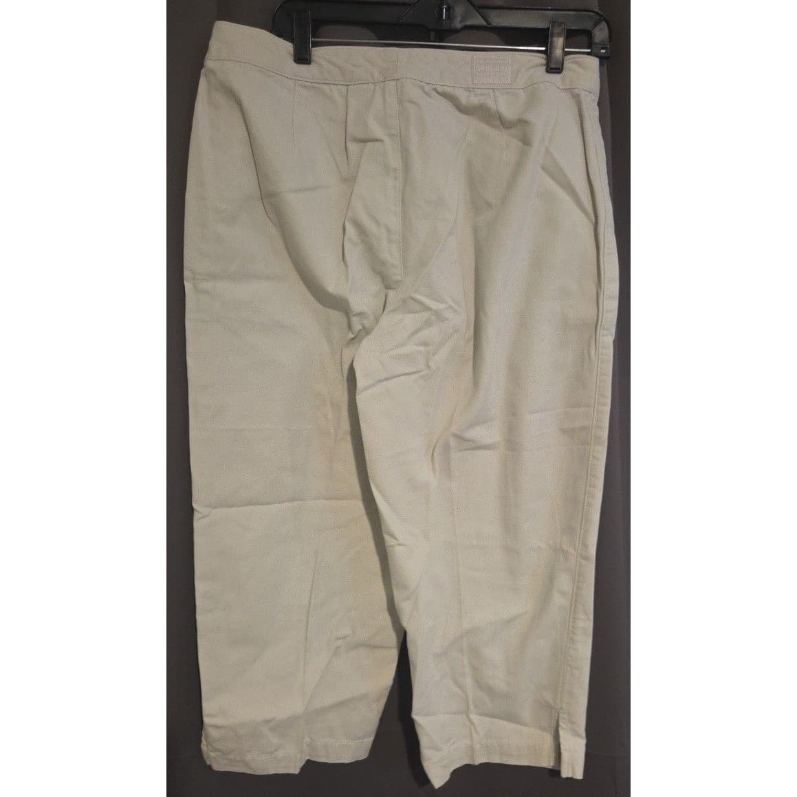 Liz Claiborne Audra Lizwear Jeans, Beige Cropped Pants, Women's Size 12 Straight - Thumbnail 4