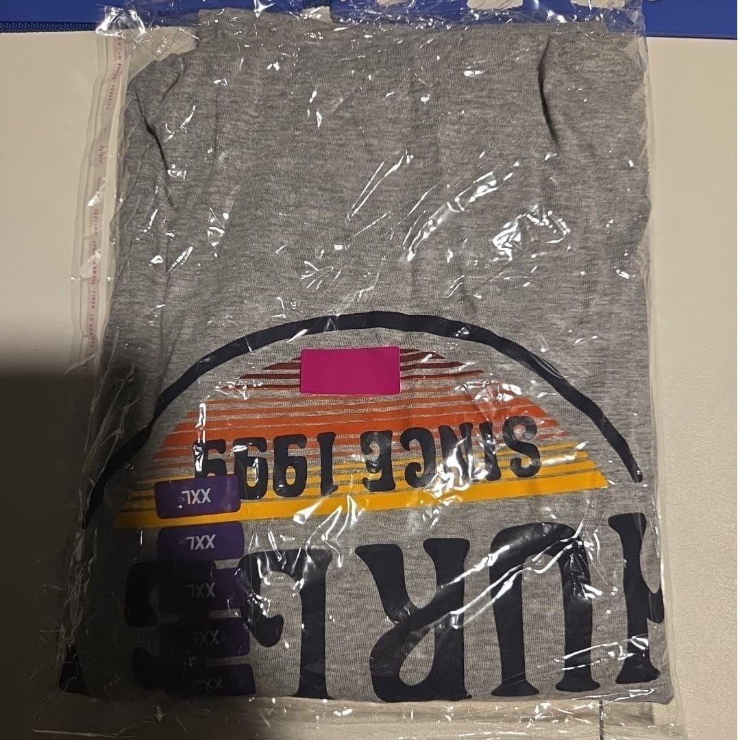 Hurley Heather Grey Graphic T-Shirt, Men's XXL, Retro Sunset Logo, NWT - Thumbnail 8