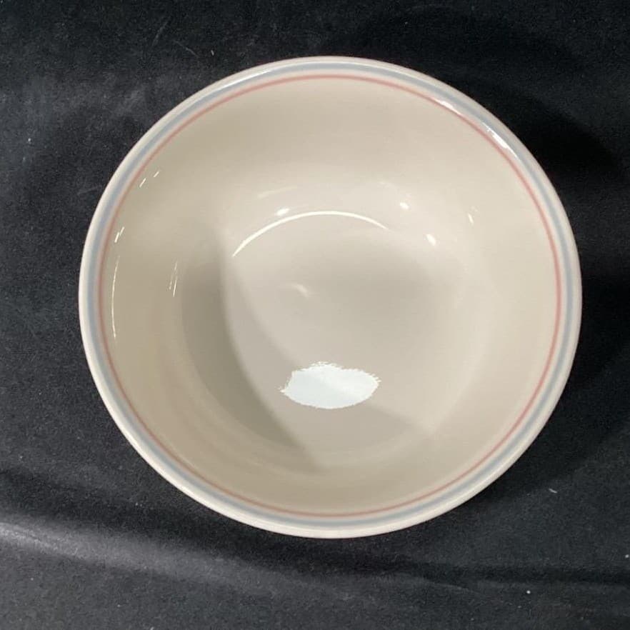 Corelle Corning ENGLISH BREAKFAST Blue & Pink Bands 4 Soup Cereal Bowls - Thumbnail 2