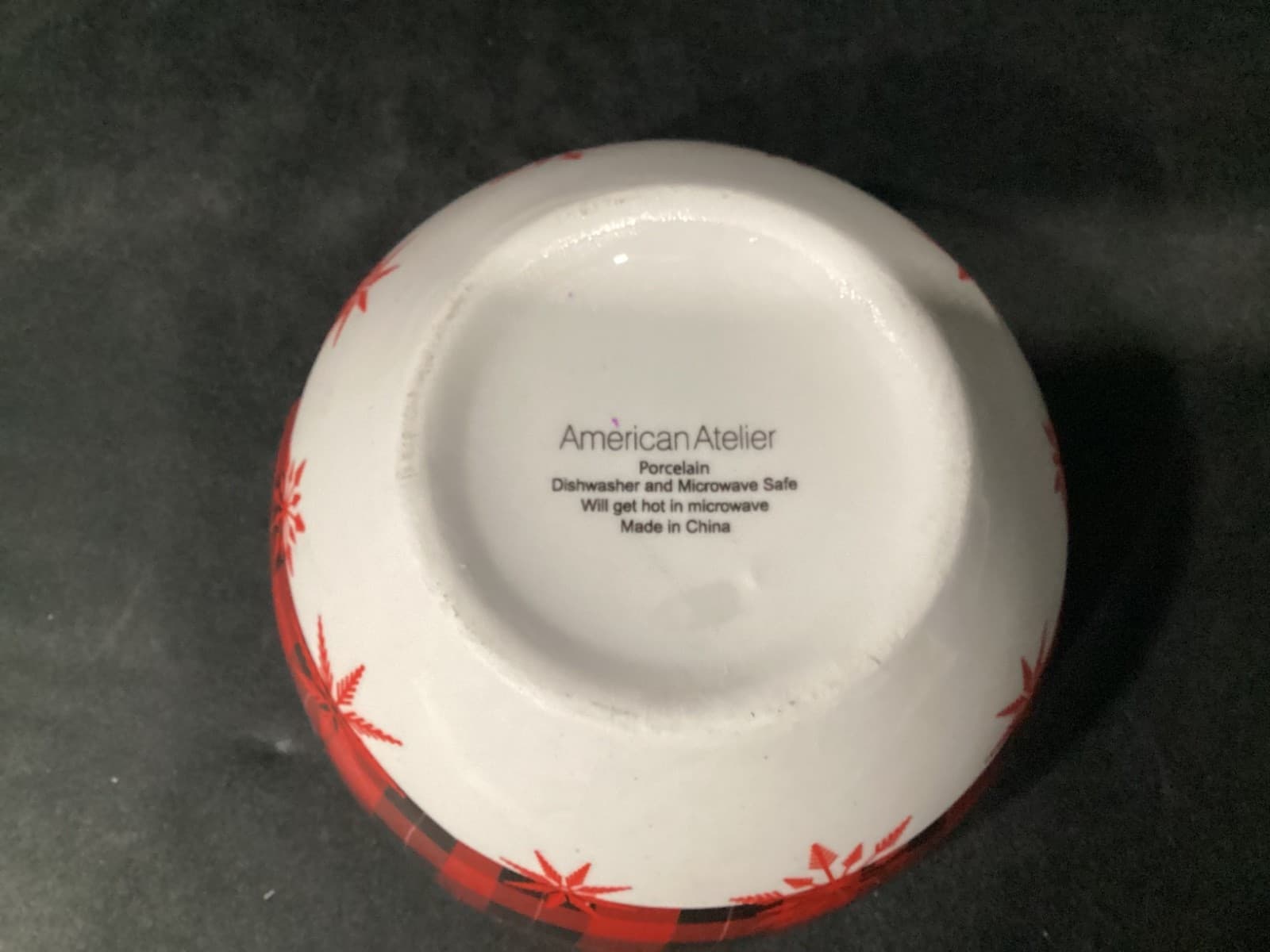 American Atelier Red Plaid Seasonal Cereal Bowls Set of 4 - Thumbnail 5