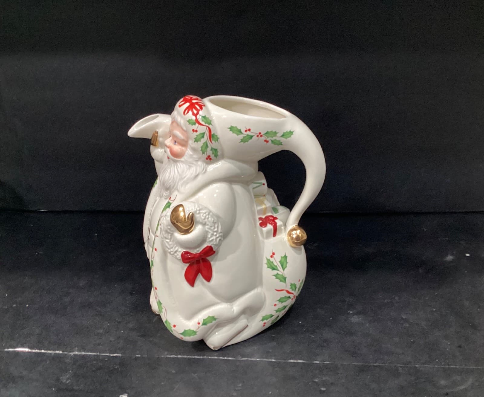Lenox 1999 Holly Berry Santa Pitcher Holiday Collection Vintage Christmas Decor - Thumbnail 11