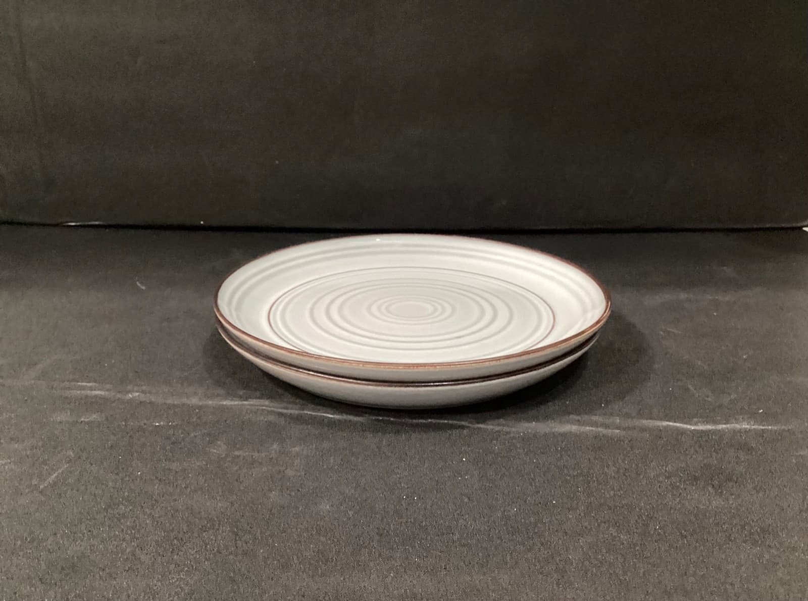 Kirkland’s 8.5” Swirl Brown Rim Stoneware Plates Set of 2 - Thumbnail 9
