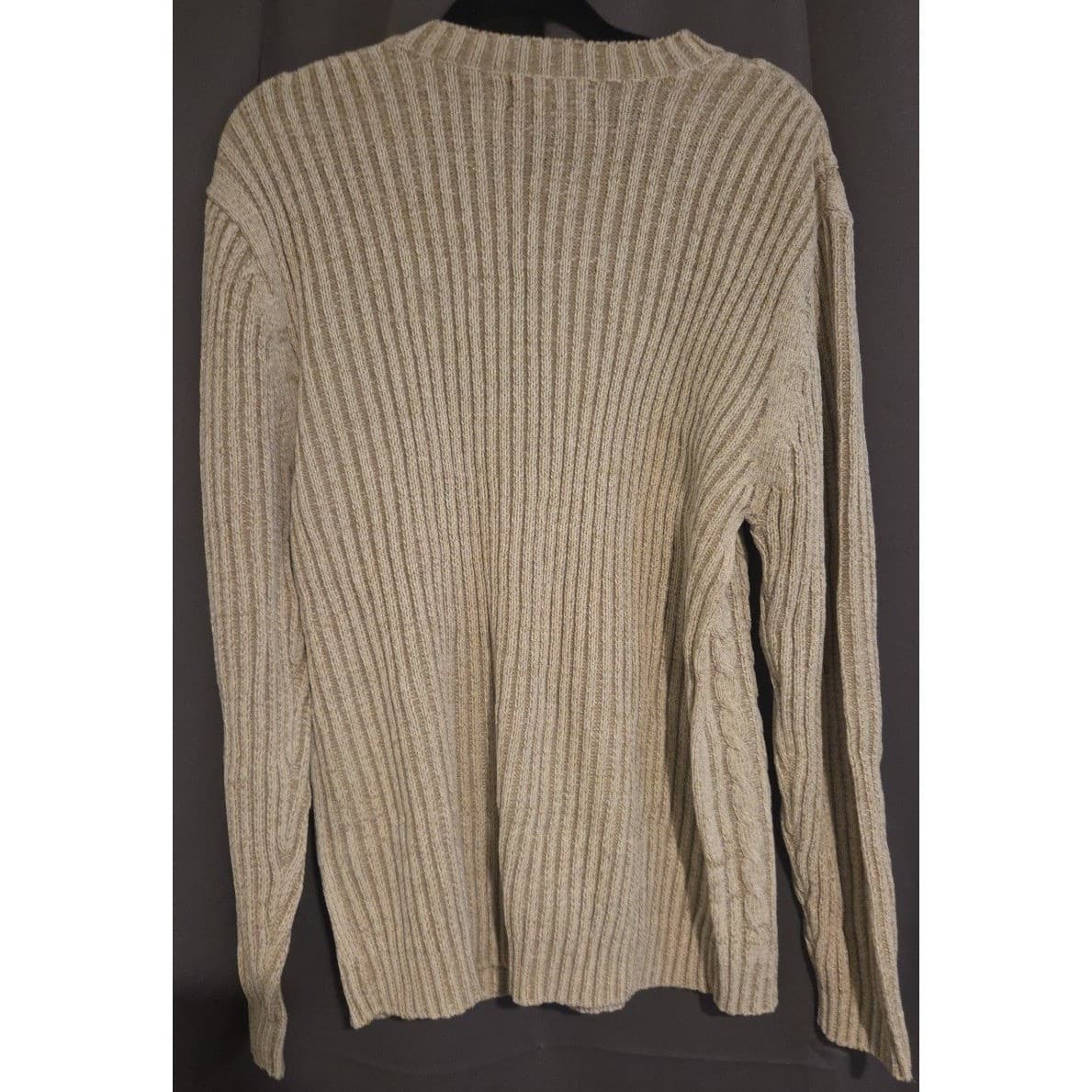 TAG Sport Tan Chenille Cable Knit Crewneck, Men's Large Sweater, RN 25652 - Thumbnail 4