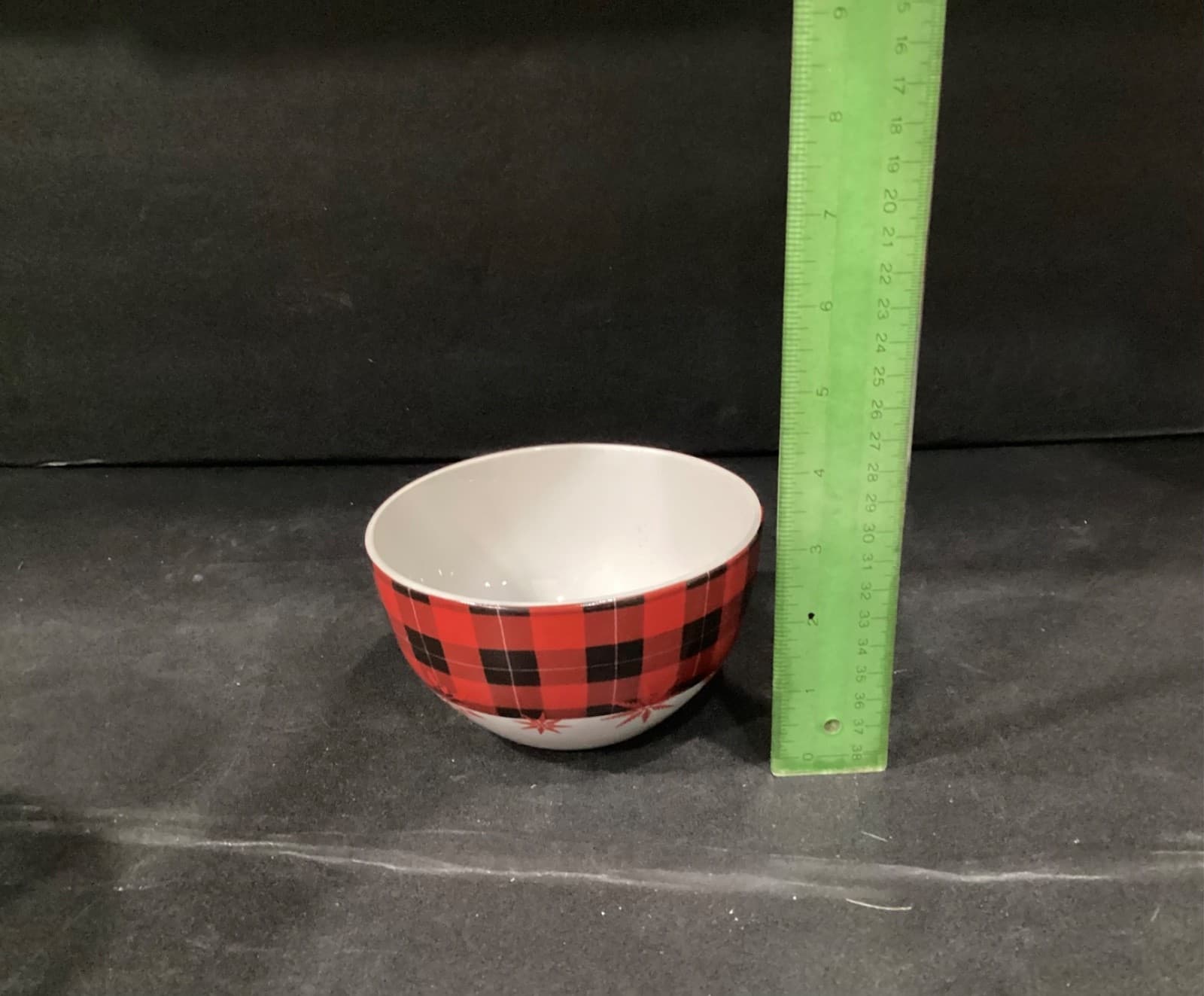 American Atelier Red Plaid Seasonal Cereal Bowls Set of 4 - Thumbnail 6