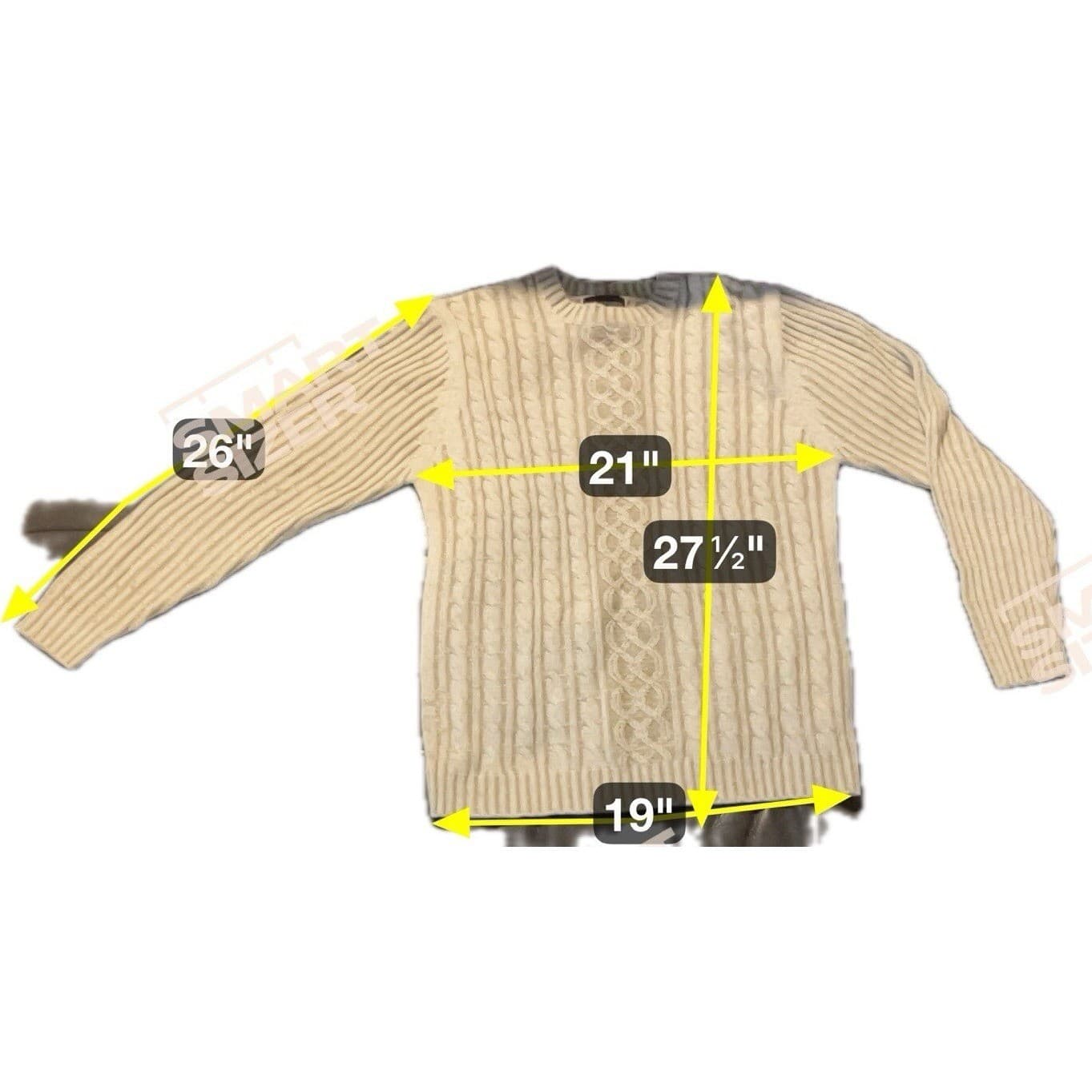 TAG Sport Tan Chenille Cable Knit Crewneck, Men's Large Sweater, RN 25652 - Thumbnail 2