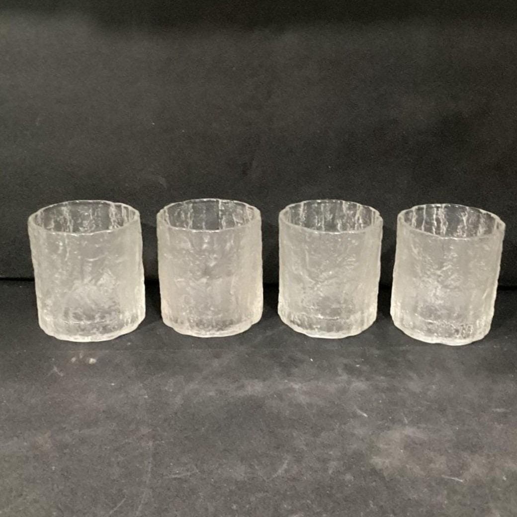 Hoya Glacier Ice Bark Crystal Rocks Glasses, Set of 4, Textured Lowball Tumblers - Thumbnail 11