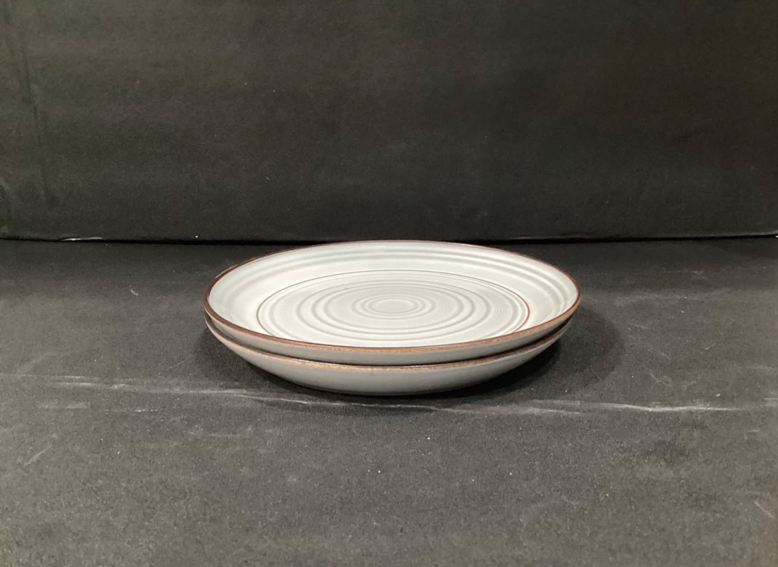 Kirkland’s 8.5” Swirl Brown Rim Stoneware Plates Set of 2 - Thumbnail 7