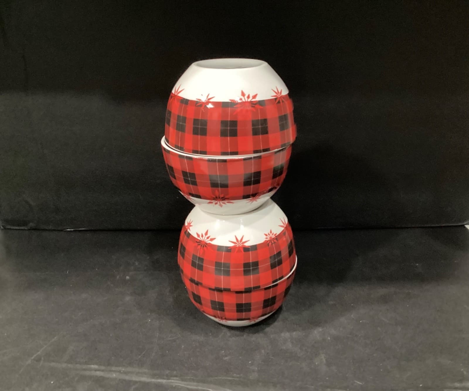 American Atelier Red Plaid Seasonal Cereal Bowls Set of 4 - Thumbnail 10