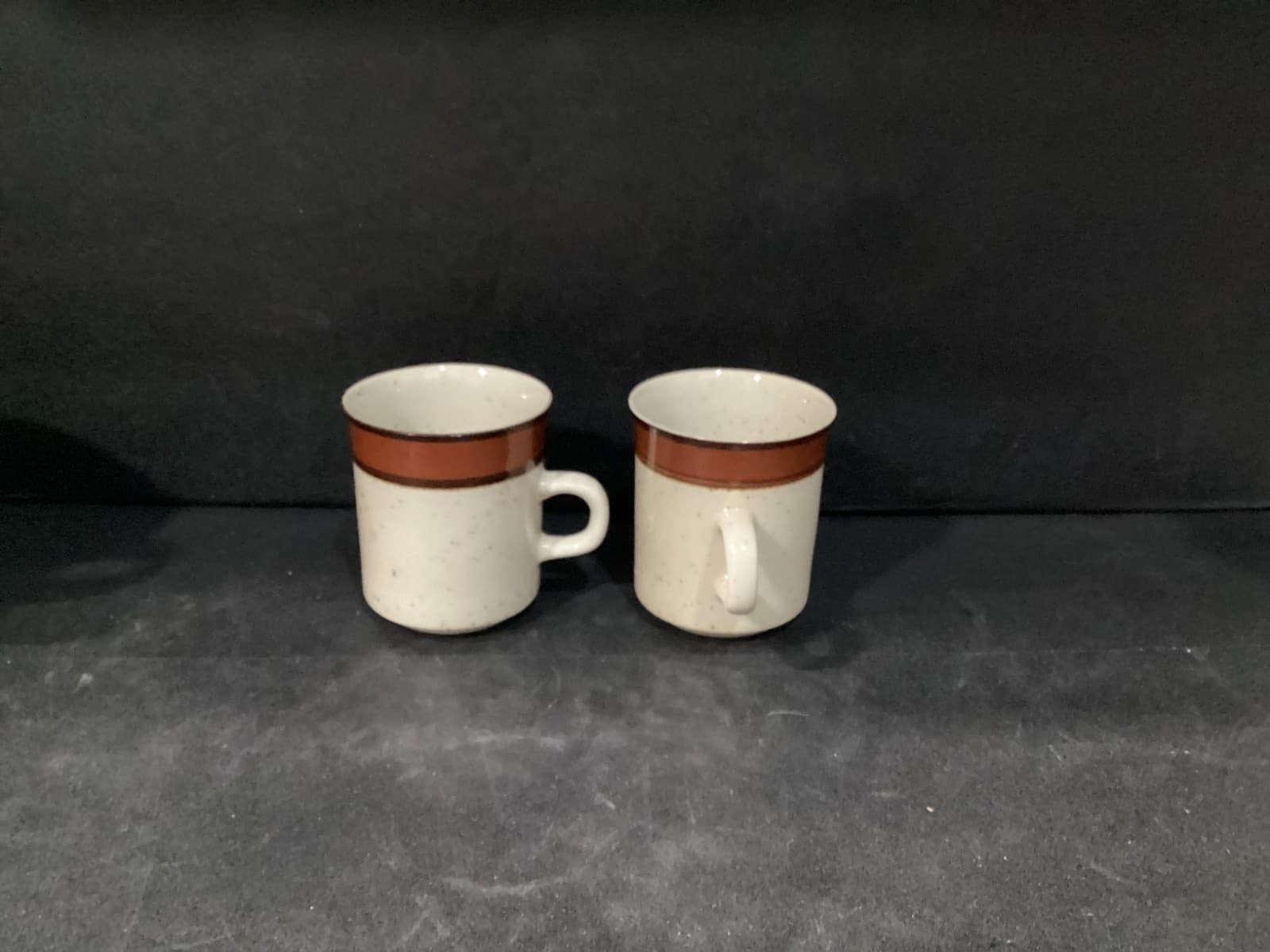 Lot of 2 ~ Vintage Rainbow Stoneware Coffee Mugs - Thumbnail 4
