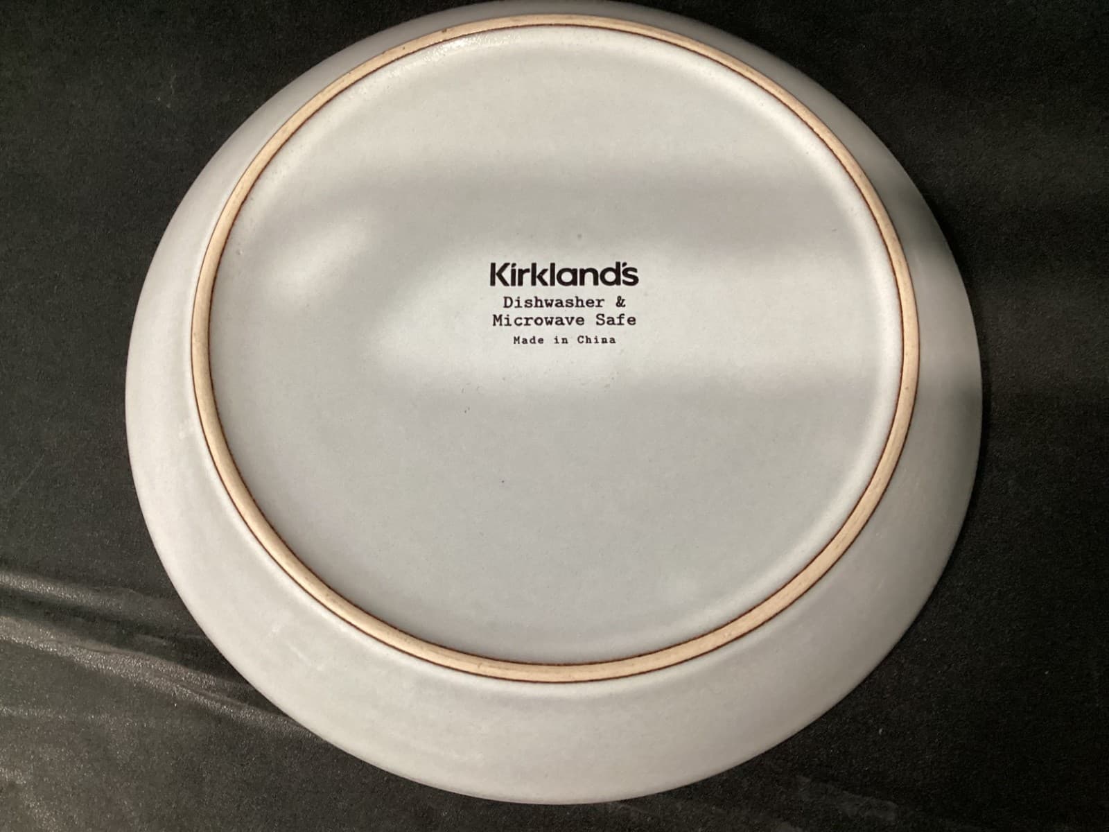 Kirkland’s 8.5” Swirl Brown Rim Stoneware Plates Set of 2 - Thumbnail 4