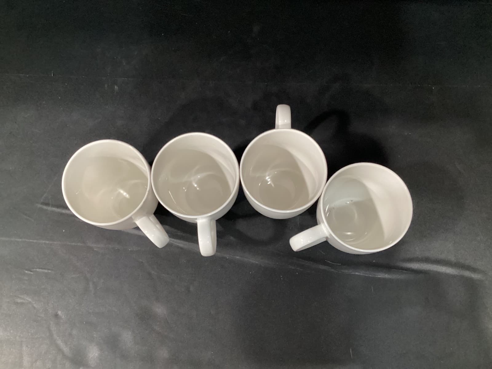 Oneida Amore Coffee Cups Mugs White Porcelain Pink Floral Watercolor Set of 4 - Thumbnail 5