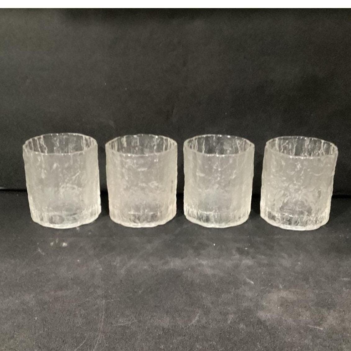 Hoya Glacier Ice Bark Crystal Rocks Glasses, Set of 4, Textured Lowball Tumblers - Thumbnail 8
