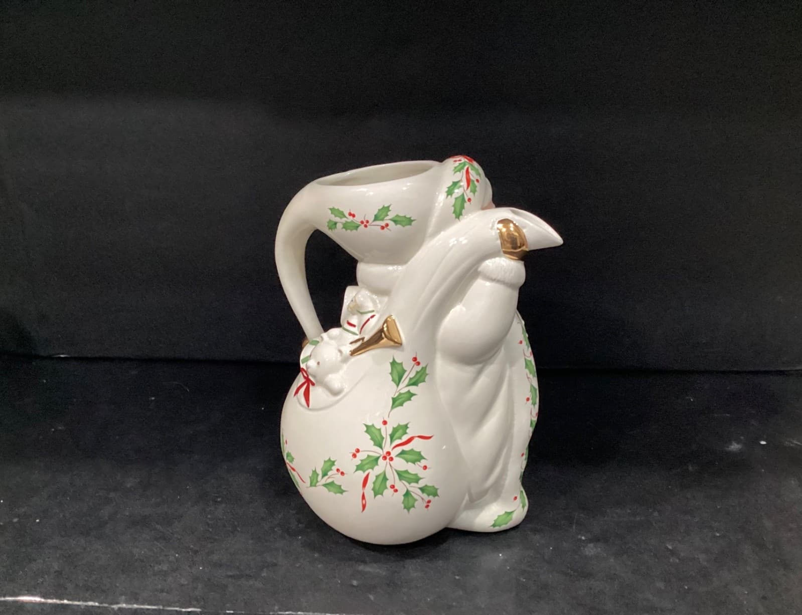 Lenox 1999 Holly Berry Santa Pitcher Holiday Collection Vintage Christmas Decor - Thumbnail 9