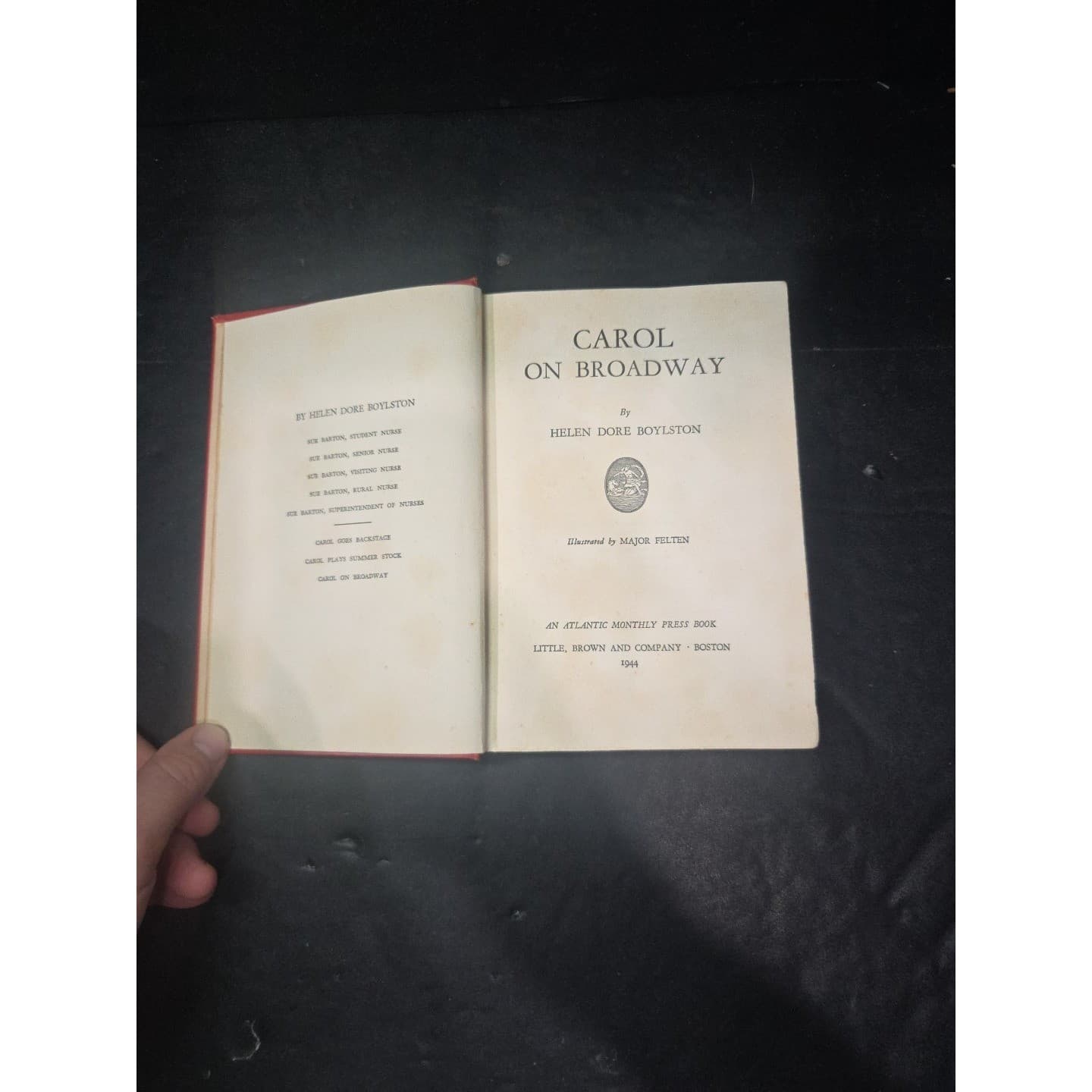 Carol on Broadway by Helen Dore Boylston, 1944 Hardcover, Children's Book - Thumbnail 3