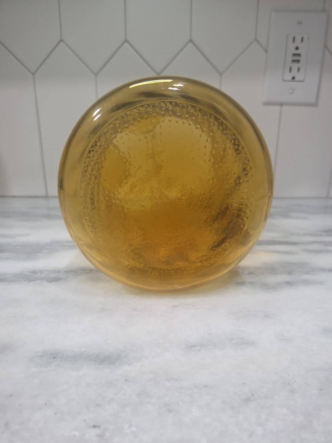 Bartlett Collins Amber Swirl Pitcher, Ice Lip, Vtg Glassware, 8.75" Tall Pitcher - Thumbnail 7