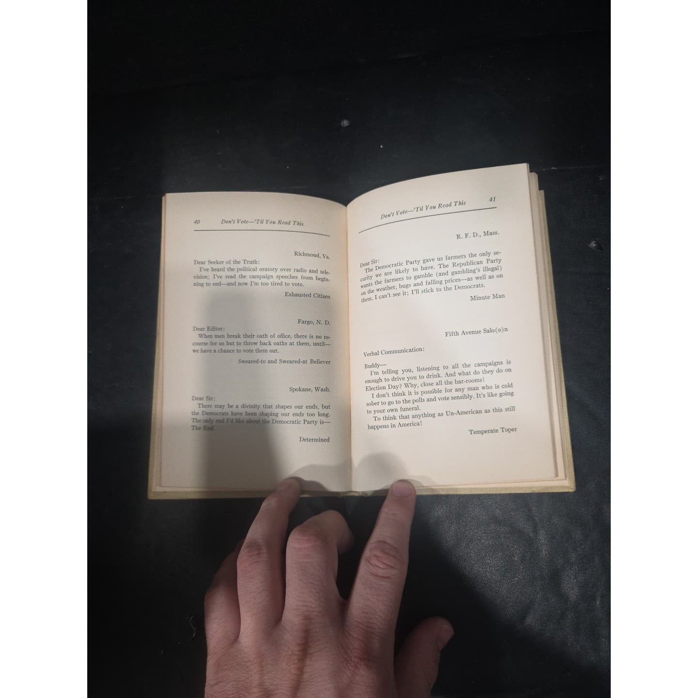 Dont Vote Til You Read This by Anton Gud, Political History Book, 1952 - Thumbnail 5
