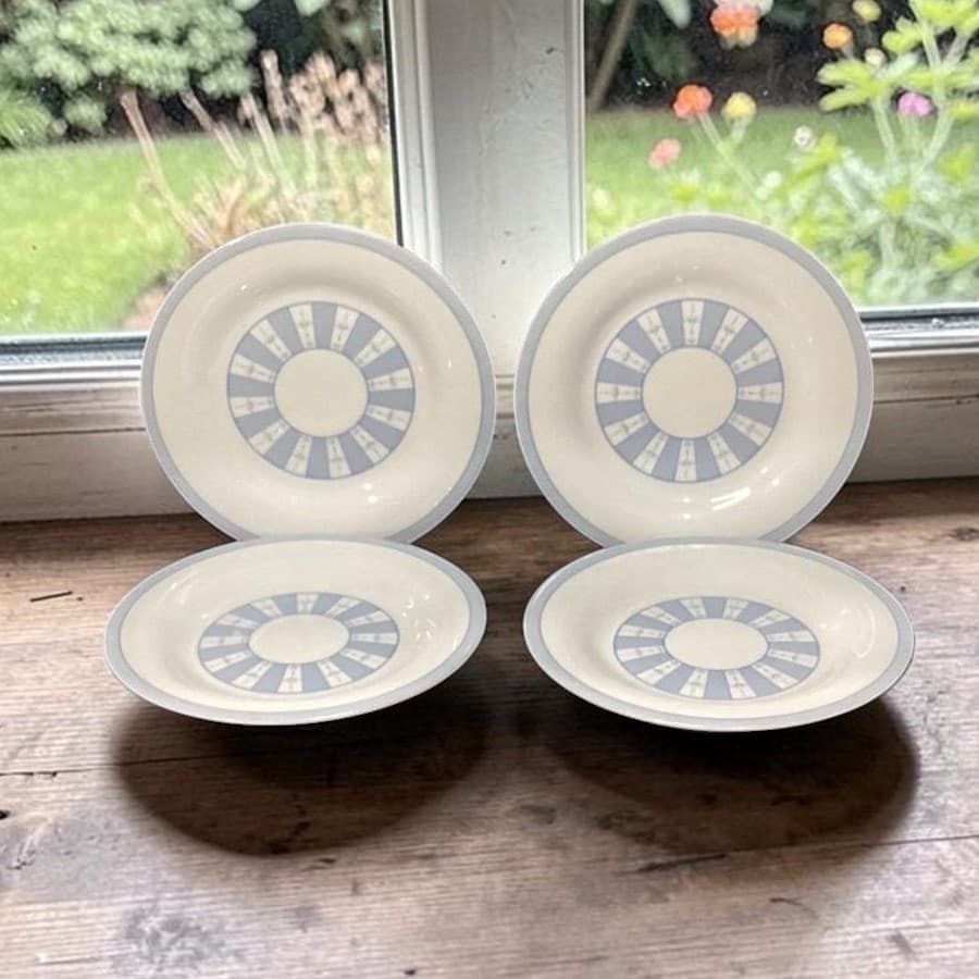Martha Stewart Everyday Salad Plates, Set of 4, Vintage Style Trellis Dishes