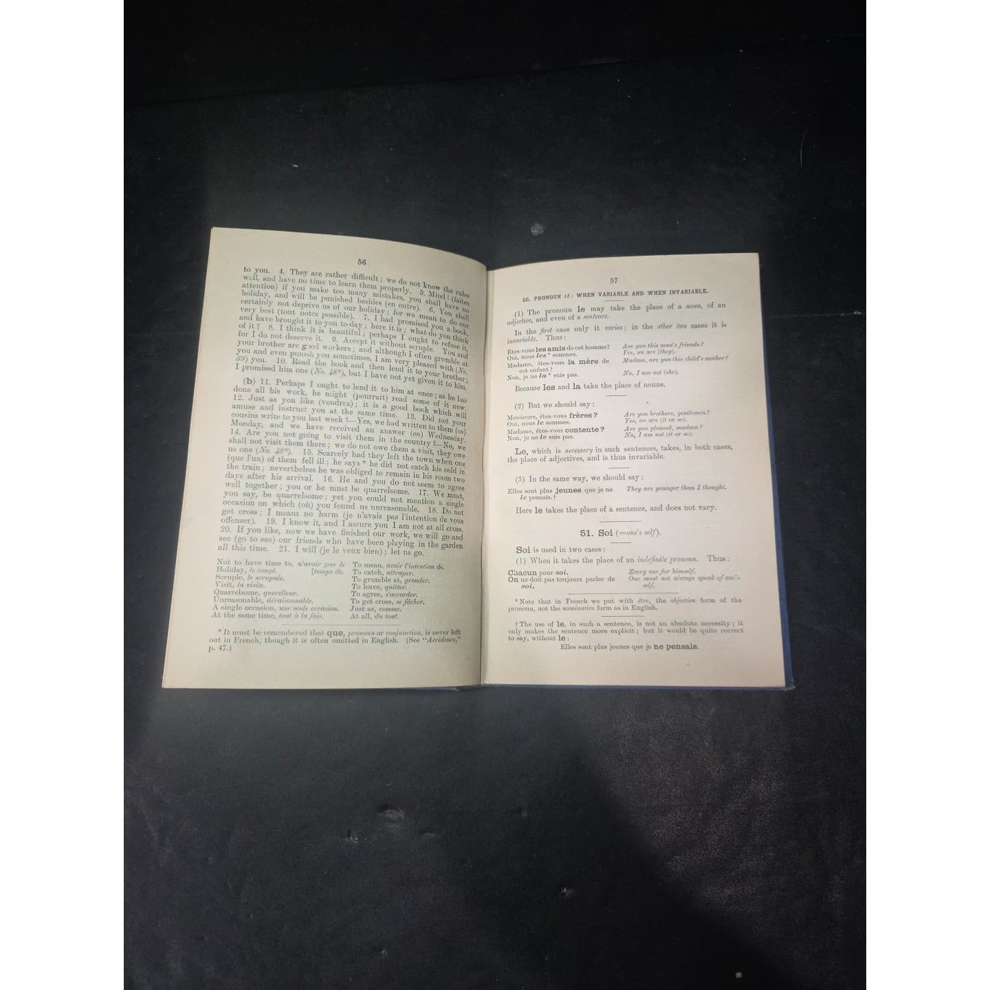 Course of French Grammar by L Janton, 1933 Vintage Language Textbook - Thumbnail 5