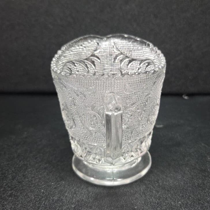 Duncan & Miller Clear Glass Creamer #41, Vtg Sandwich Pattern Pitcher, Tableware - Thumbnail 5