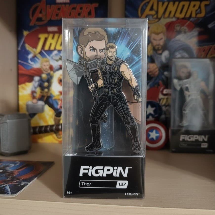 Marvel Avengers Infinity War Thor FiGPiN #137, Enamel Pin, Unlocked Collectible