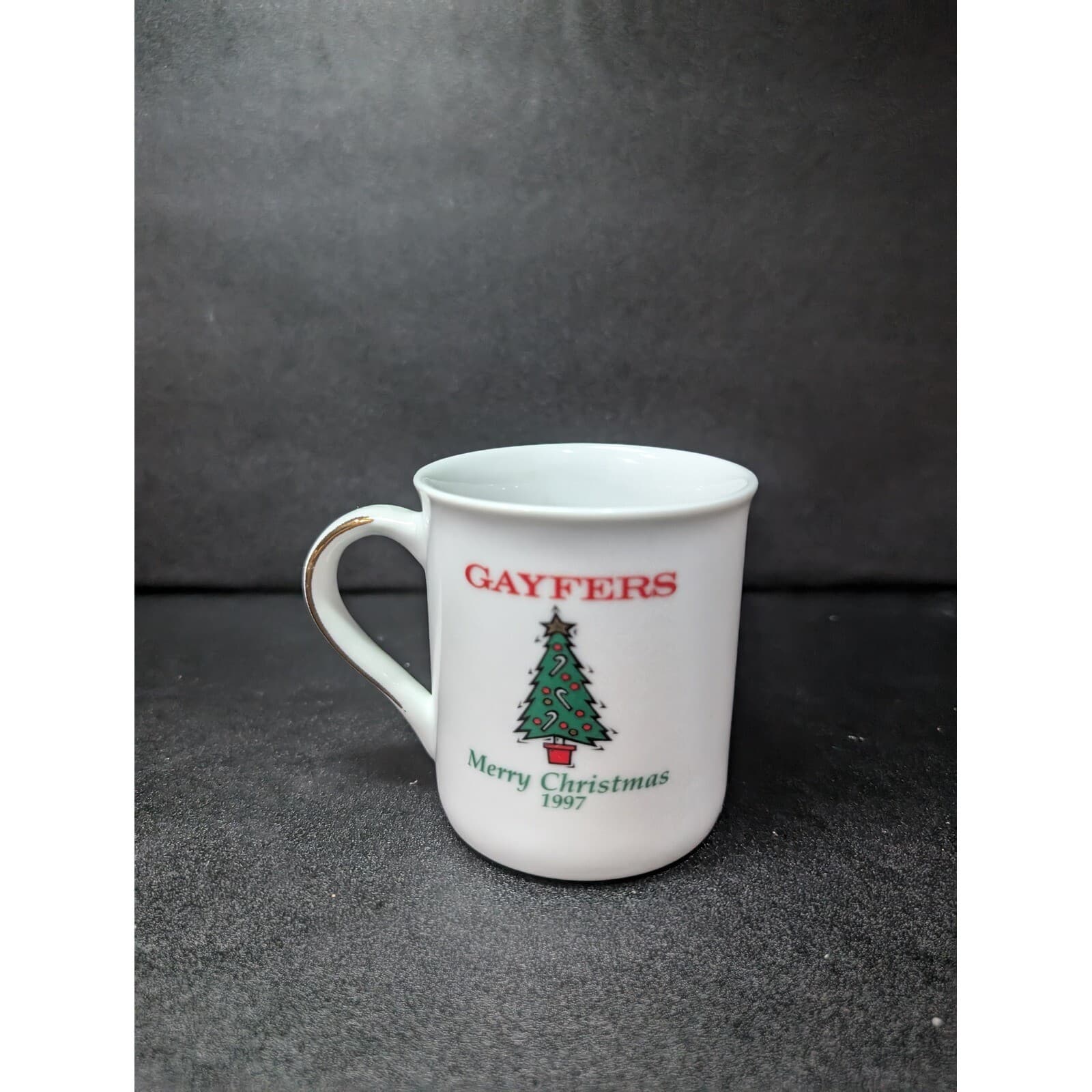 Gayfers Merry Christmas Mug 1997 Royal Ann Cup, Vintage Rare Holiday Teacup - Thumbnail 3