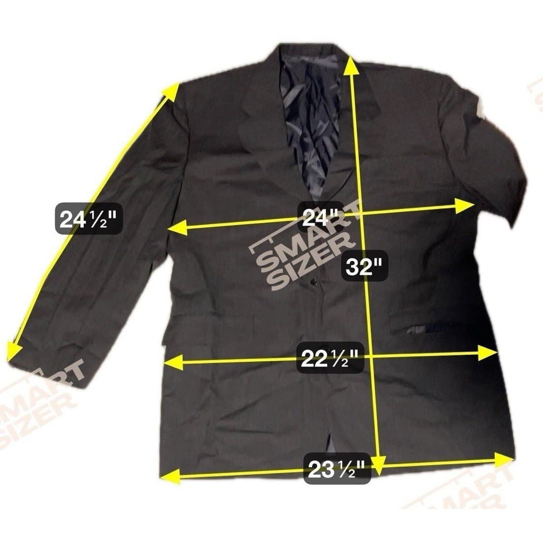 Marcus Neiman Collection Gray Blue Pinstripe 3 Button Blazer, Men's 43L Jacket - Thumbnail 2