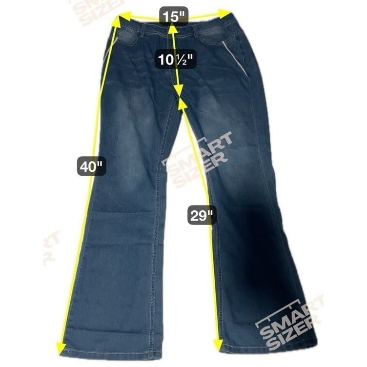 Medium Wash Embroidered Back Pocket Flare Bootcut Jeans, Woman's Medium - Thumbnail 2