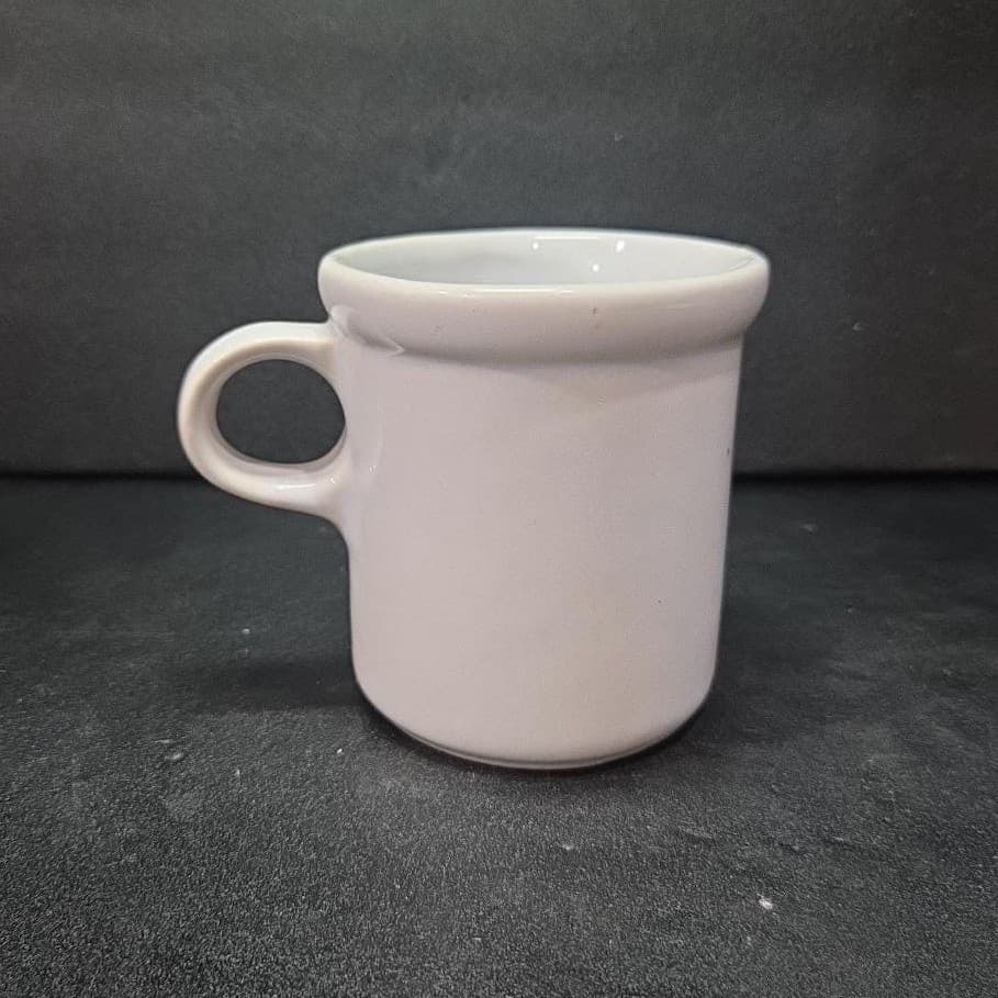 McCoy Pottery White Ceramic Mug #1412, USA Made Replacement Coffee Cup, Vintage - Thumbnail 4