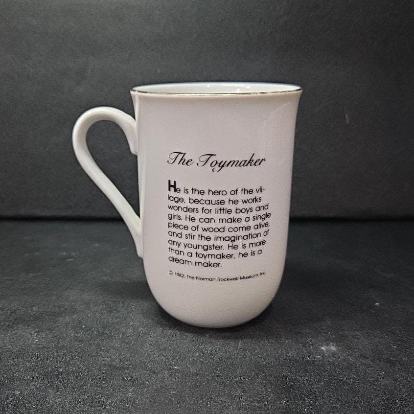 Norman Rockwell "The Toymaker" Gold Rim Mug, Replacement Collectible Drinkware - Thumbnail 4