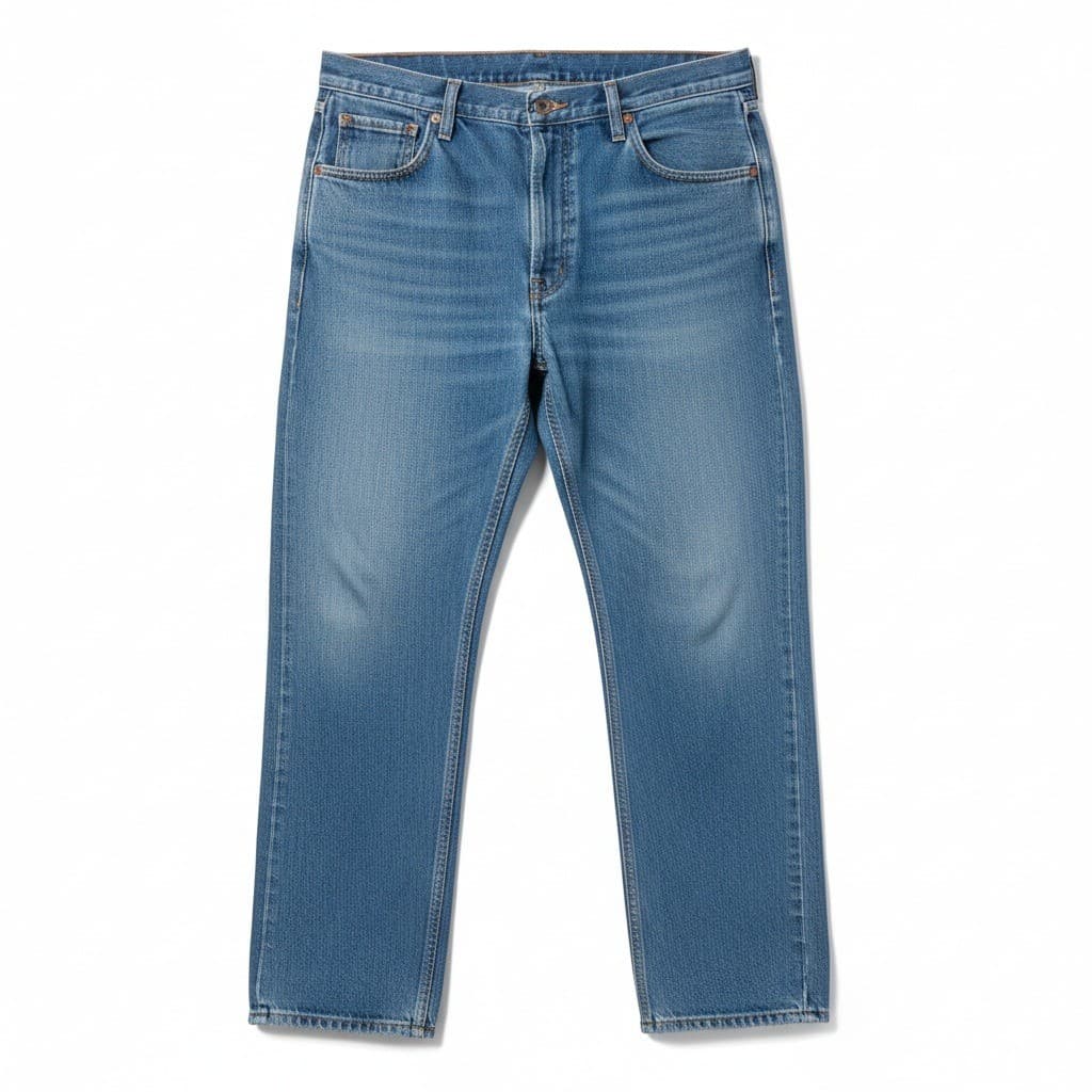 Old Mill Medium Wash Straight Leg Denim, Men's 40x34 Blue Jeans, 100% Cotton