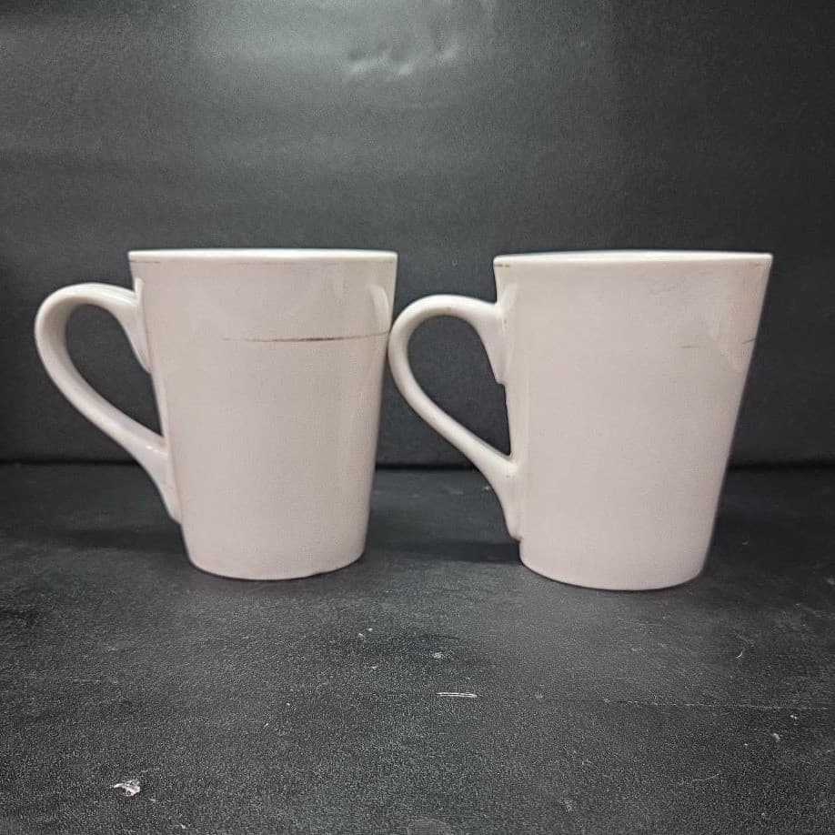 Royal Norfolk Gold Rimmed Coffee Mugs, Set of 2, White Tea Cups, Vtg Drinkware - Thumbnail 4