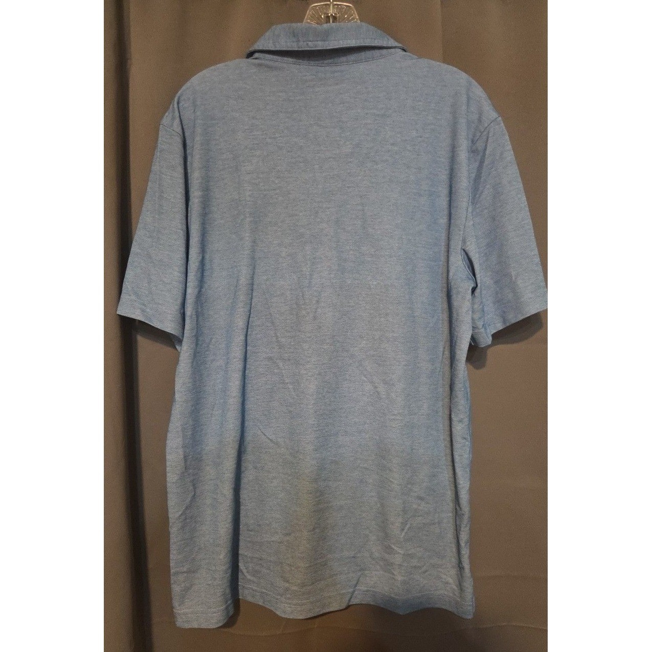 Travis Mathew Sonoma Raceway Blue Heathered Polo Shirt, Men's Large, Pima Cotton - Thumbnail 4