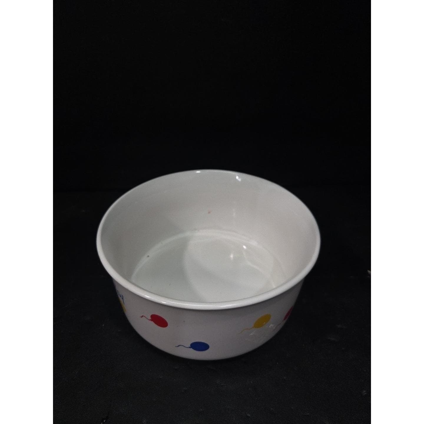 Happy Birthday Vintage Bowl 1986, White 6" Round Ceramic Serving Dish, MCM Decor - Thumbnail 5