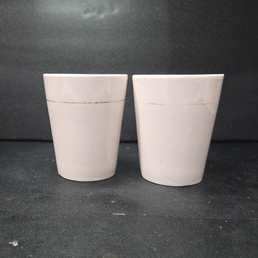 Royal Norfolk Gold Rimmed Coffee Mugs, Set of 2, White Tea Cups, Vtg Drinkware - Thumbnail 5