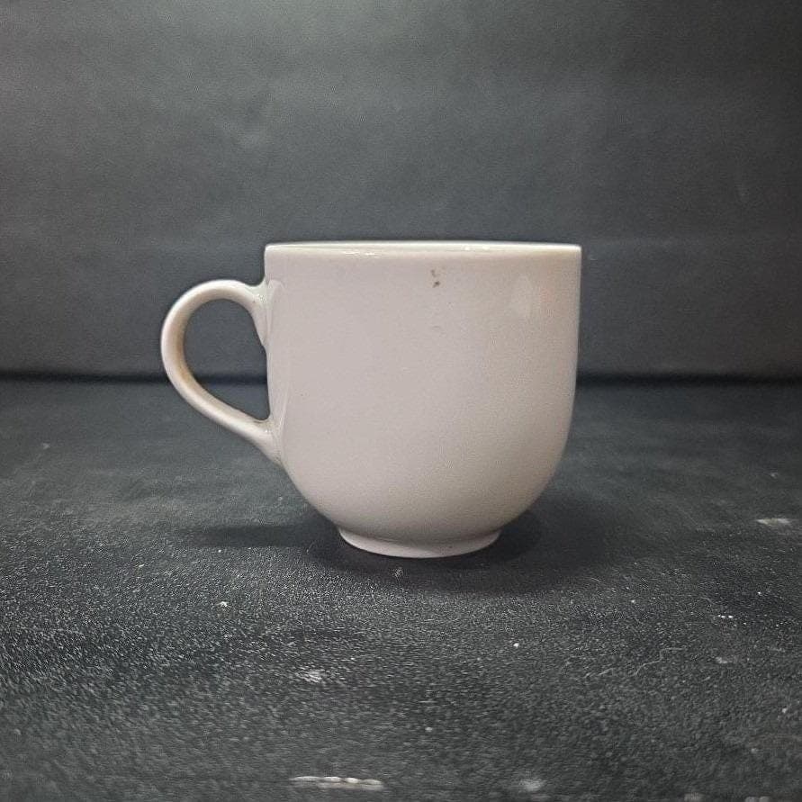 Alforldi Porcelain Small Mug, Vintage White Ceramic Coffee & Tea Cup, Hungarian - Thumbnail 4