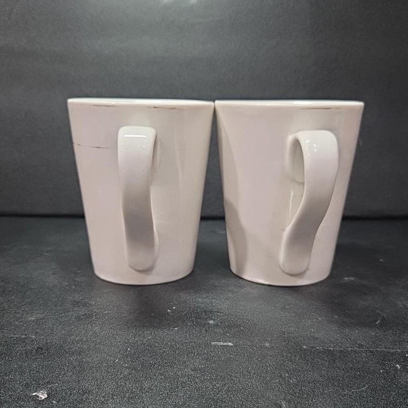 Royal Norfolk Gold Rimmed Coffee Mugs, Set of 2, White Tea Cups, Vtg Drinkware - Thumbnail 3