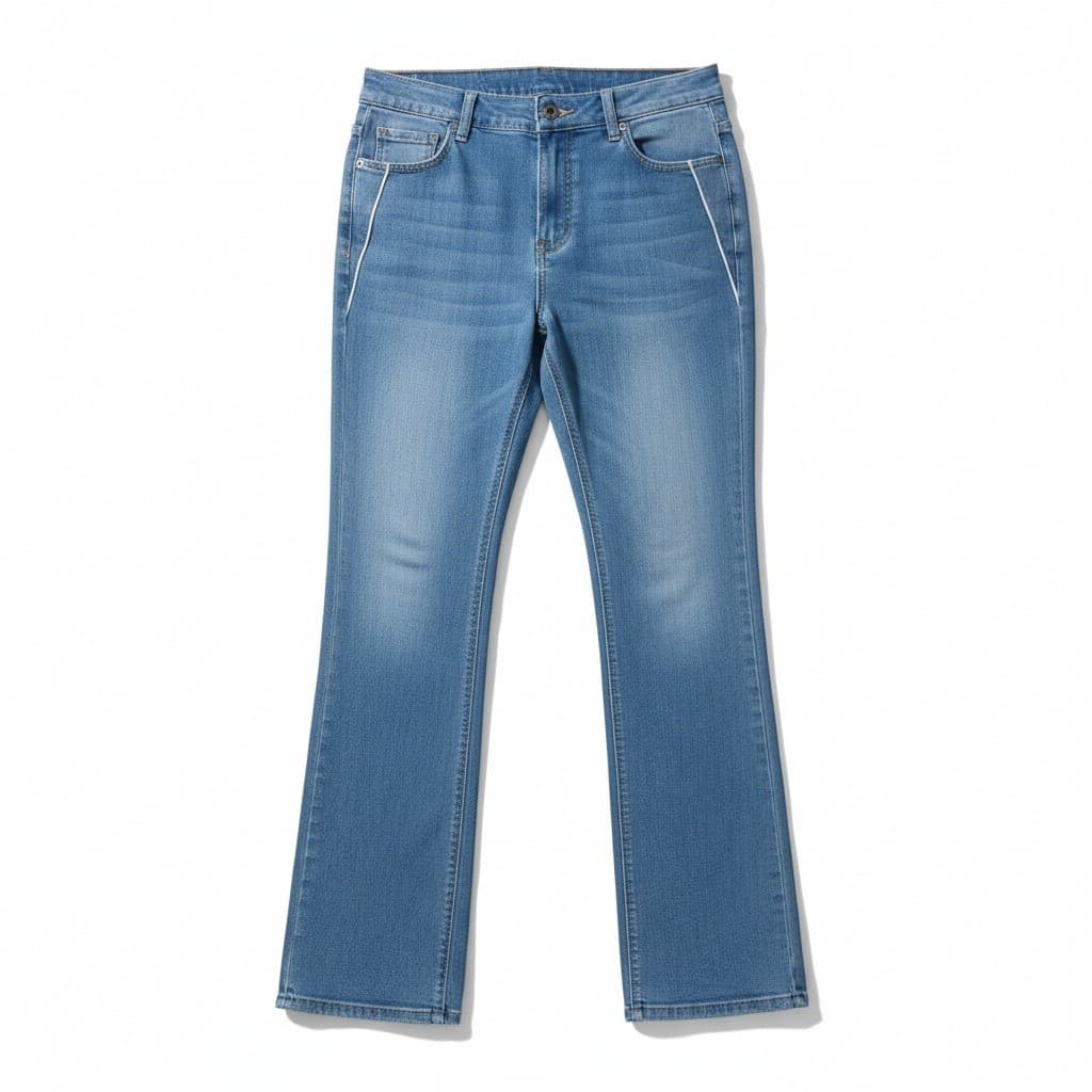 Light Wash Bootcut Jeans with Embroidered Back Pockets. Woman's Medium, Vintage