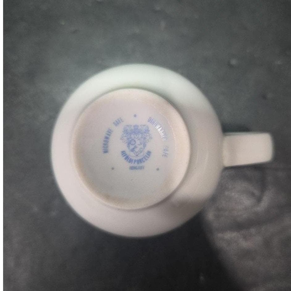 Alforldi Porcelain Small Mug, Vintage White Ceramic Coffee & Tea Cup, Hungarian - Thumbnail 8
