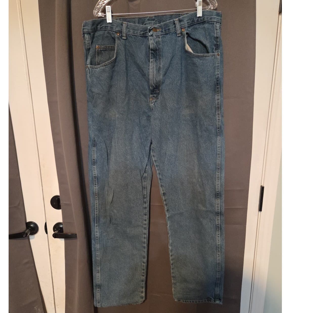 Old Mill Medium Wash Straight Leg Denim, Men's 40x34 Blue Jeans, 100% Cotton - Thumbnail 3