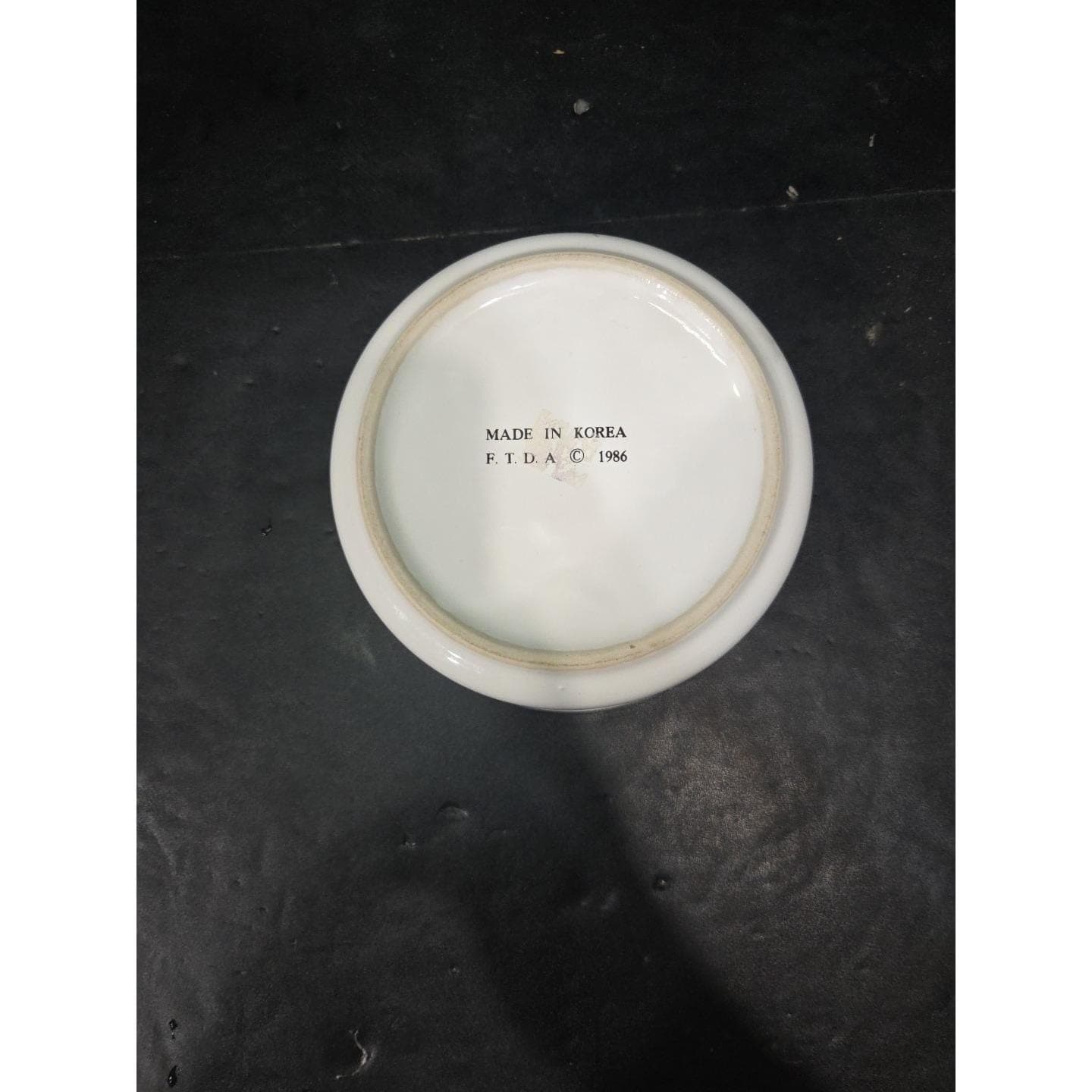 Happy Birthday Vintage Bowl 1986, White 6" Round Ceramic Serving Dish, MCM Decor - Thumbnail 7