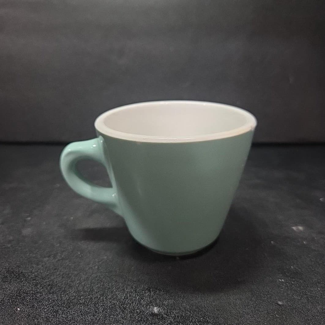 Shenango China Blue Teal Coffee Mug, Interpace M-28 Vintage Cup, Restaurant Ware - Thumbnail 2