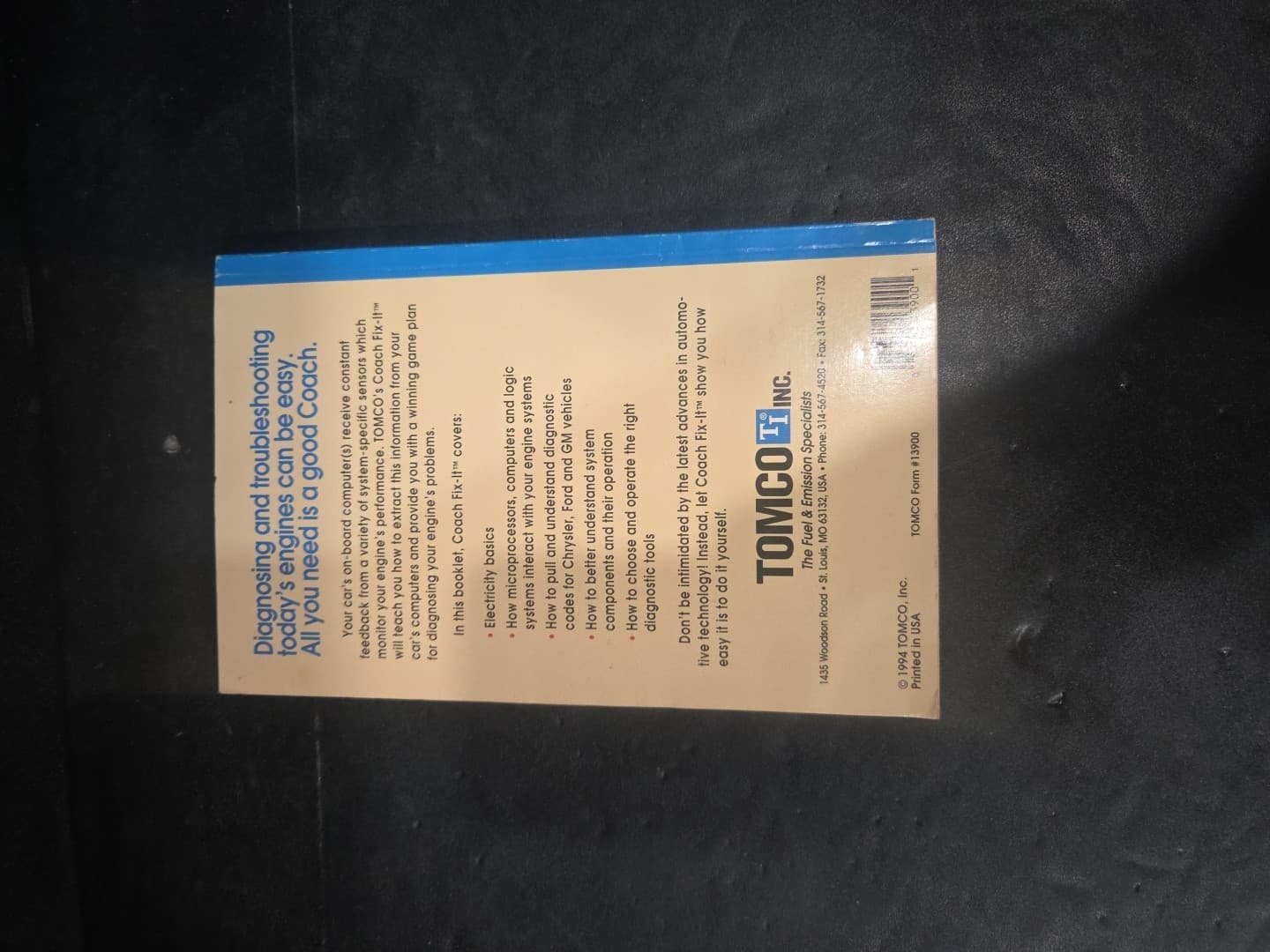 1994 Tomco's Coach Fix-It Play by Play Guide Pull & Read Domestic Codes #13900 - Thumbnail 4