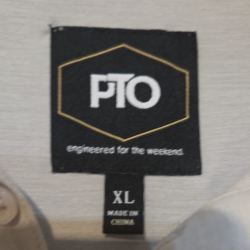 PTO Engineered for the Weekend Tan Beige Short Sleeve Polo, Men's XL Shirt - Thumbnail 5