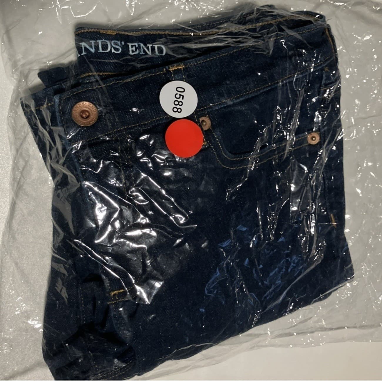 Lands End Fit 1 Slim Leg Jeans, Women's Size 6 Dark Indigo Blue Denim Pants - Thumbnail 9