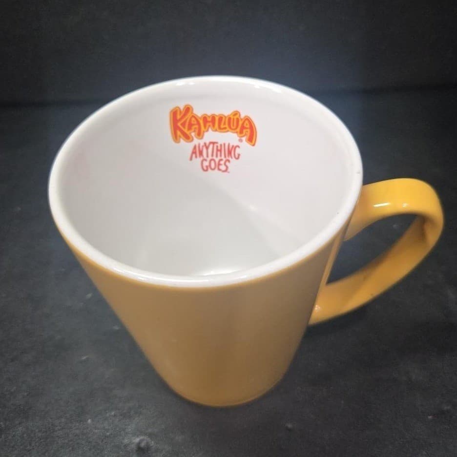 Kahlúa Anything Goes Yellow Coffee Mug, Vintage Collectible Drinkware, Barware - Thumbnail 6